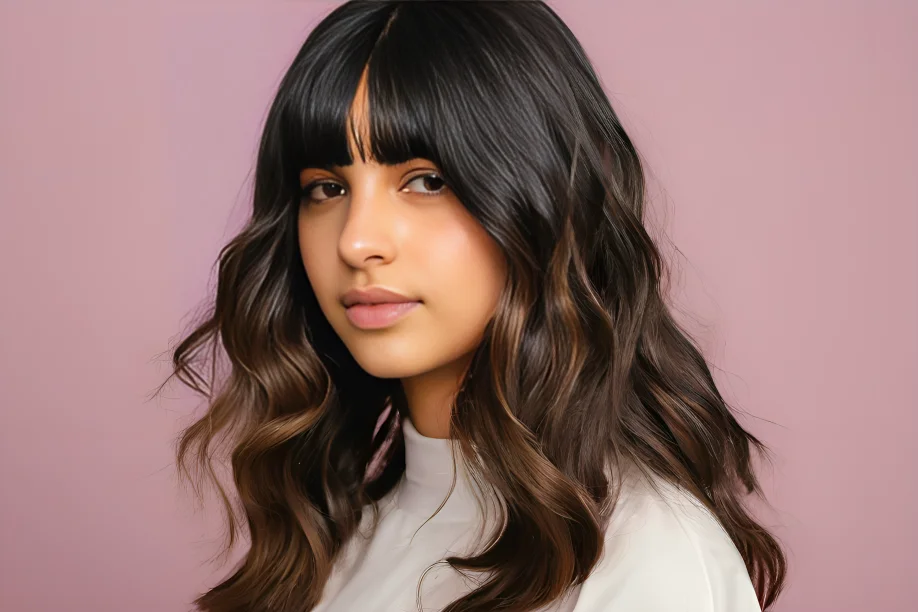 Curtain Bangs hairstyle for teenage girls 