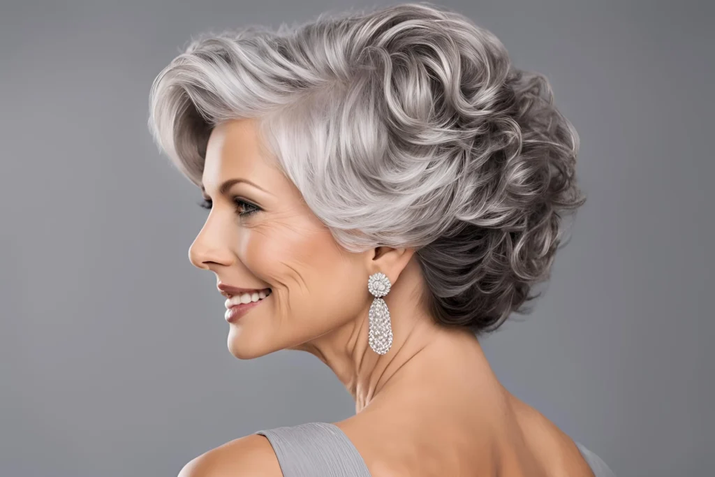 Pinned-Back Gray Curls over 50 new 2024