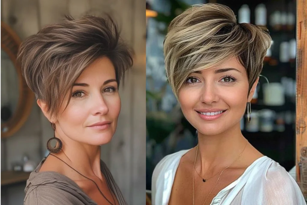 Long Pixie Cut over 40