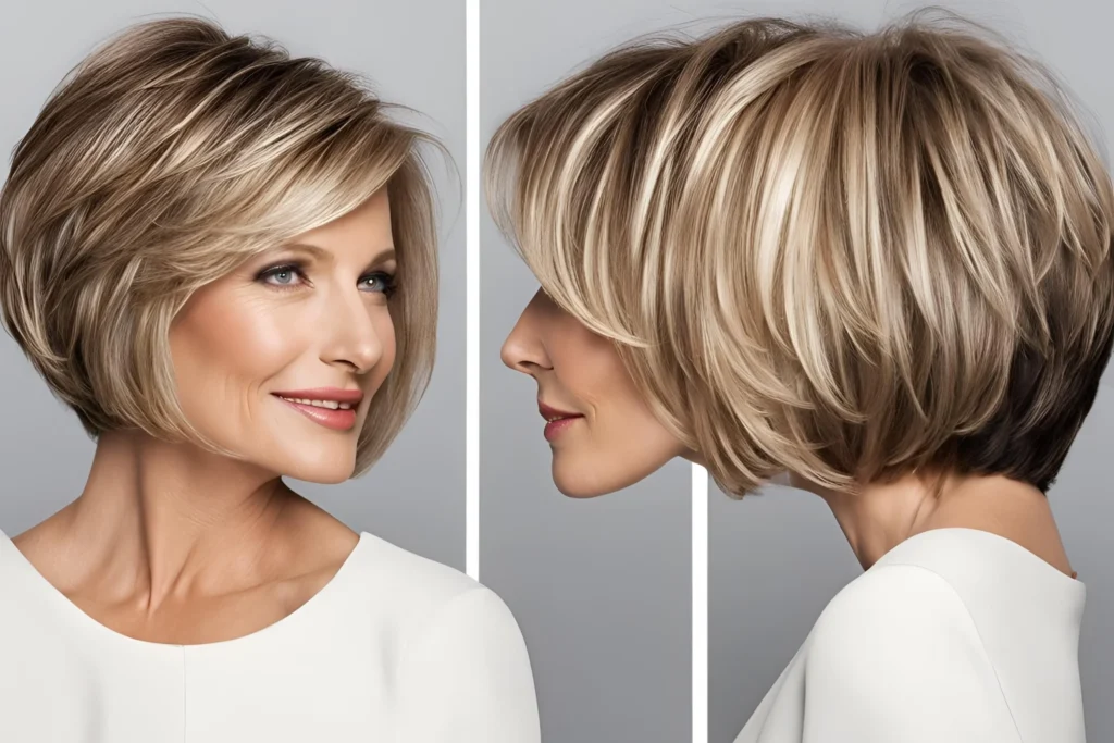 Layered Bob for Heart-Shaped Faces