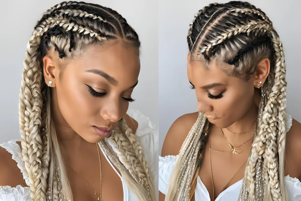 Boho Lemonade Braids with Loose Strands