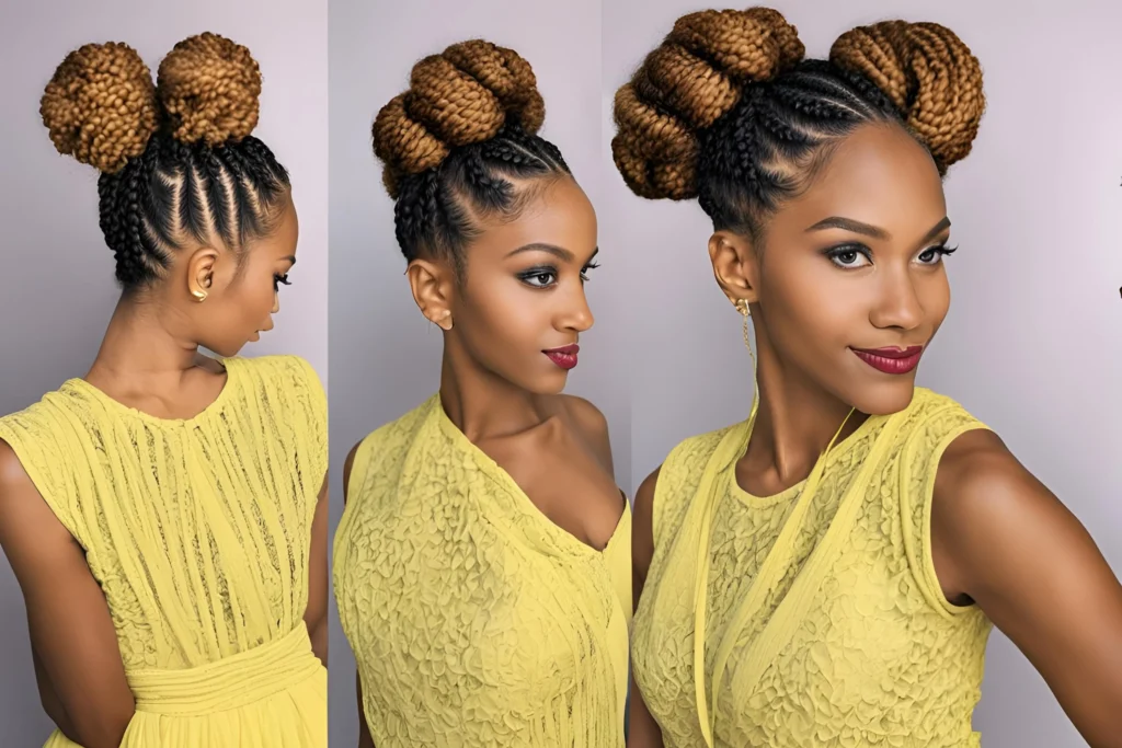 Braided Buns Lemonade Style