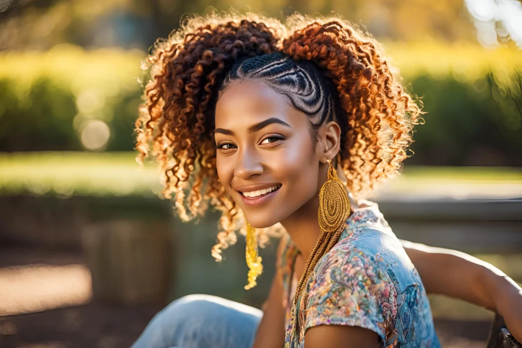 Curly Crown Lemonade Braids