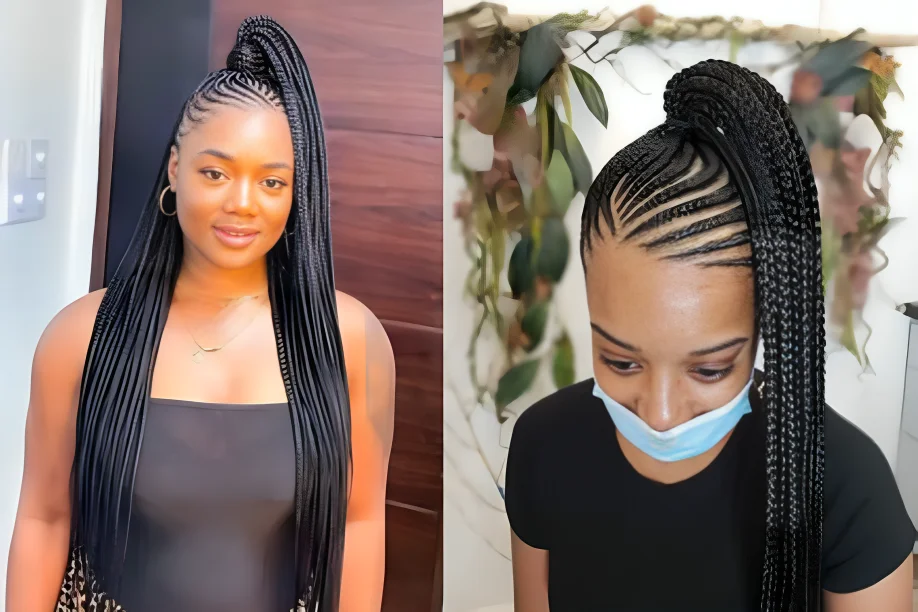 Half-Up, Half-Down Lemonade Braids