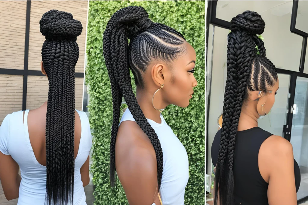 High Ponytail Lemonade Braids