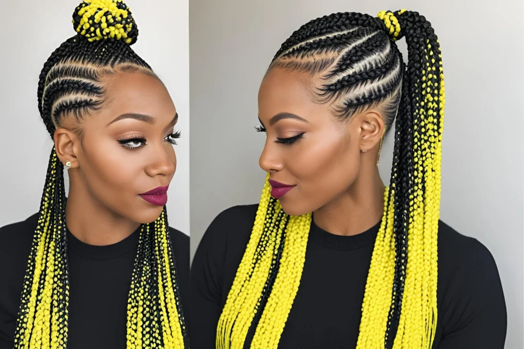  High Ponytail Lemonade Braids