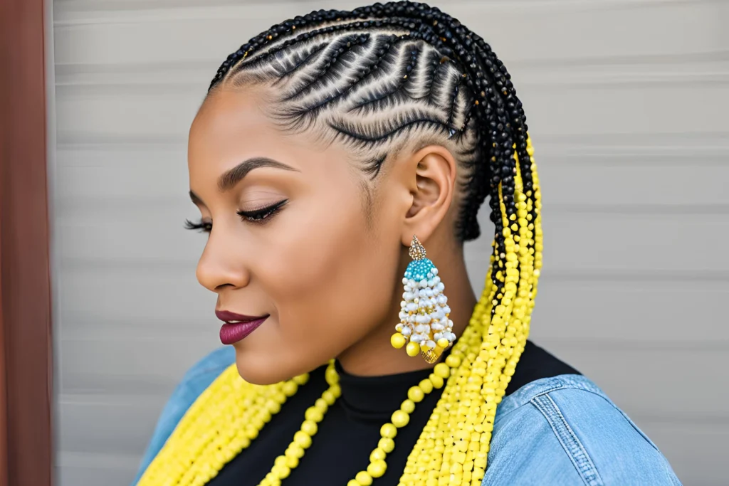 Lemonade Braids with Beads