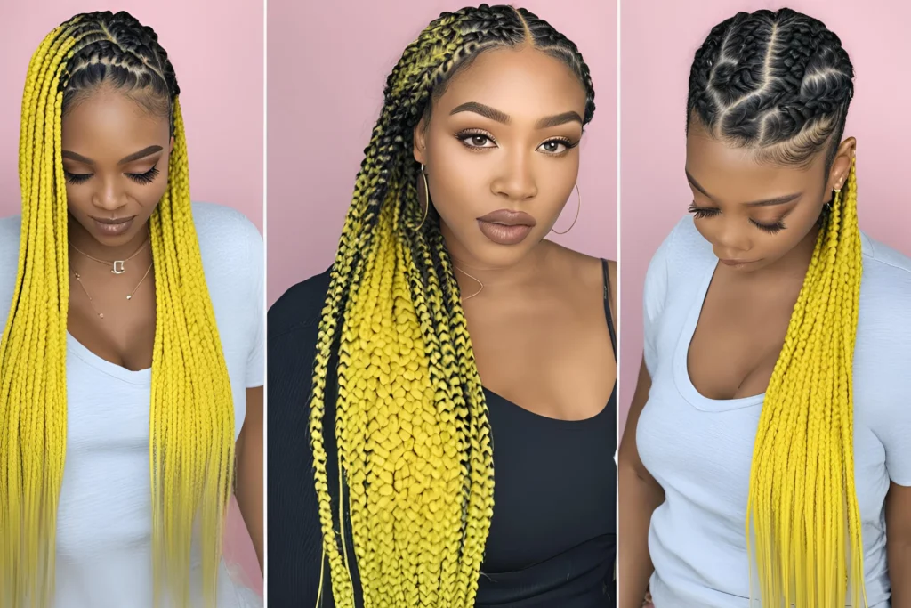 Lemonade Braids with Loose Waves