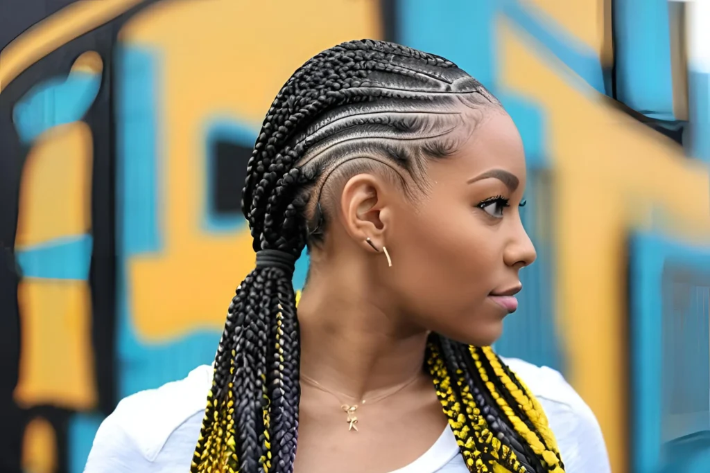 Low Ponytail Lemonade Braids