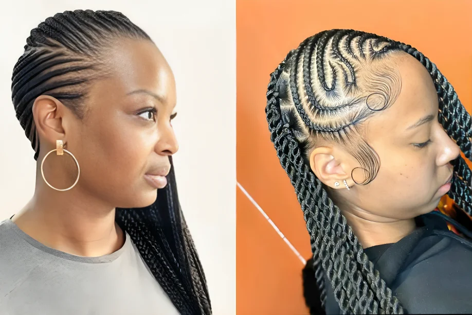 Curved Lemonade Braids with Beads