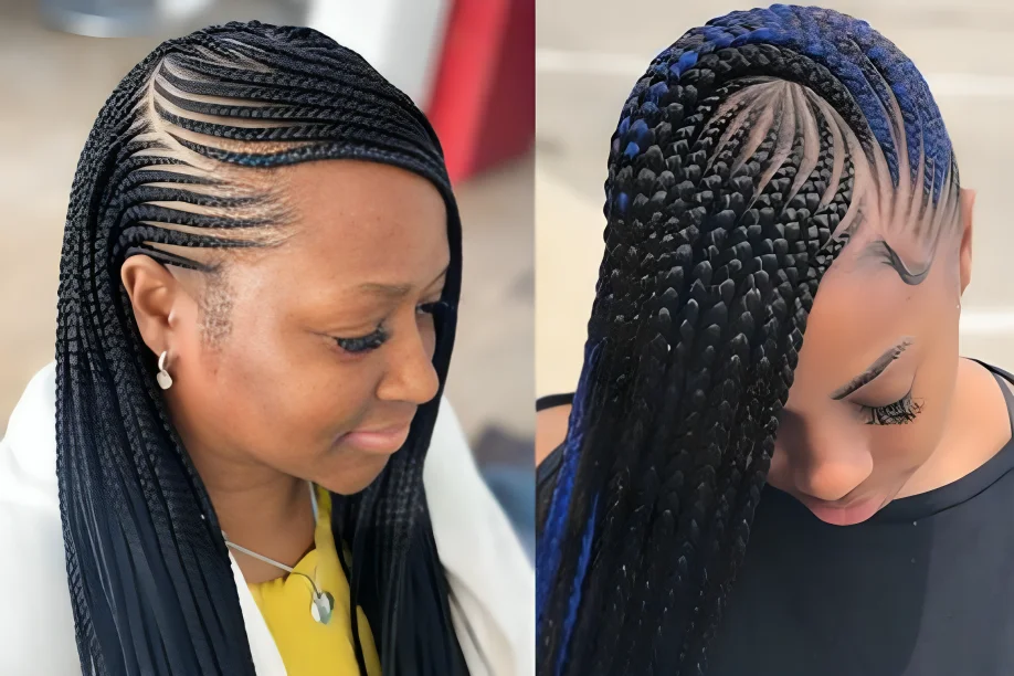 cornrow-style lemonade braids