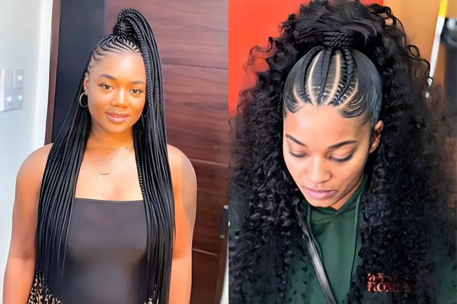 Half-Up, Half-Down Lemonade Braids