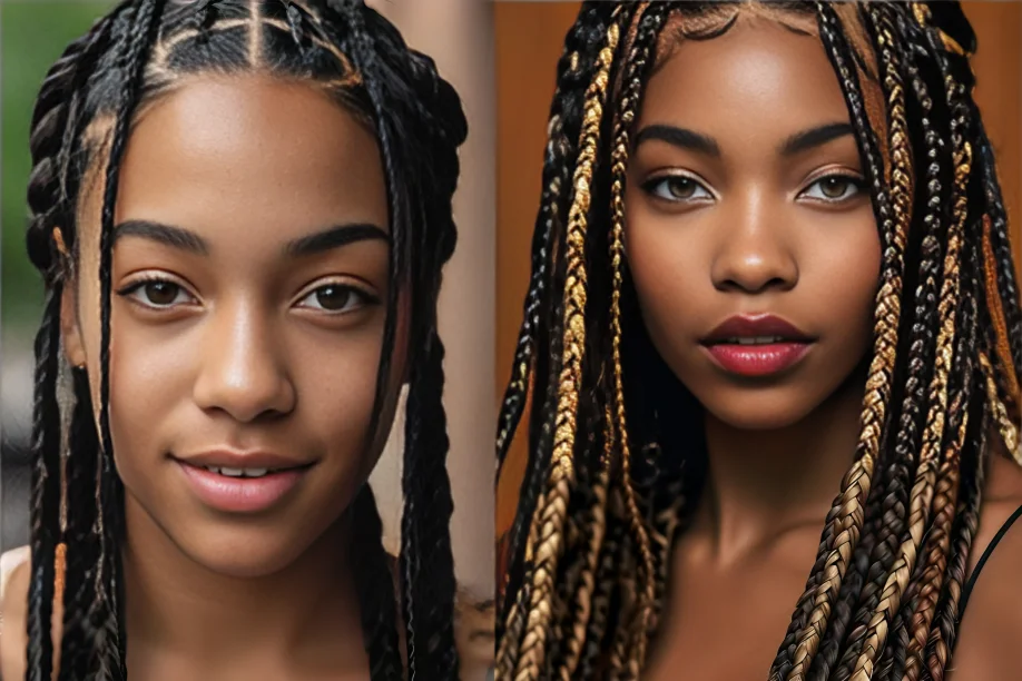 Lemonade Braids with Face-Framing Highlights