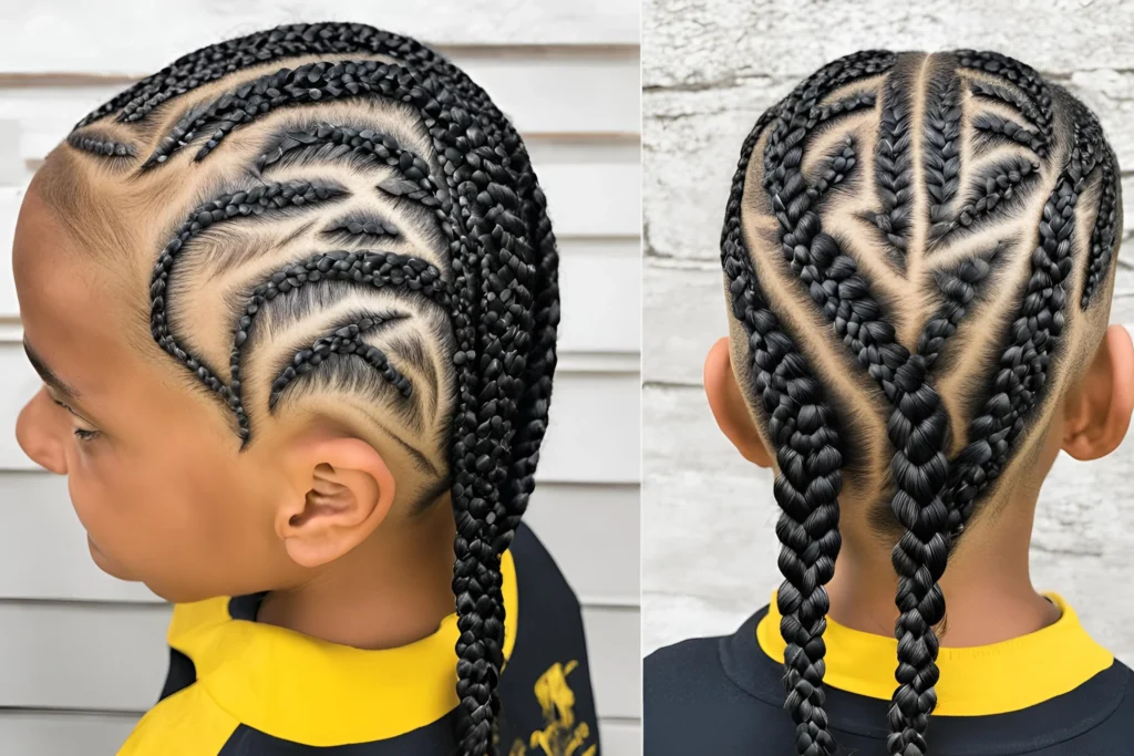 Zig-Zag Lemonade Braids for kids