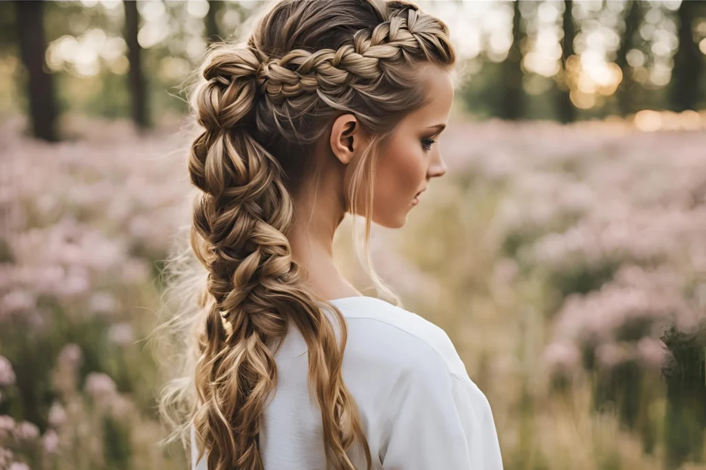 Add a Boho-Chic Vibe with a Braided Ponytail