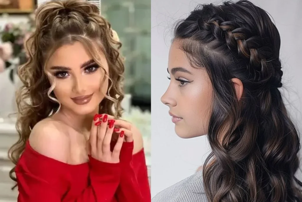 Braided Half-Up, Half-Down Hairstyle