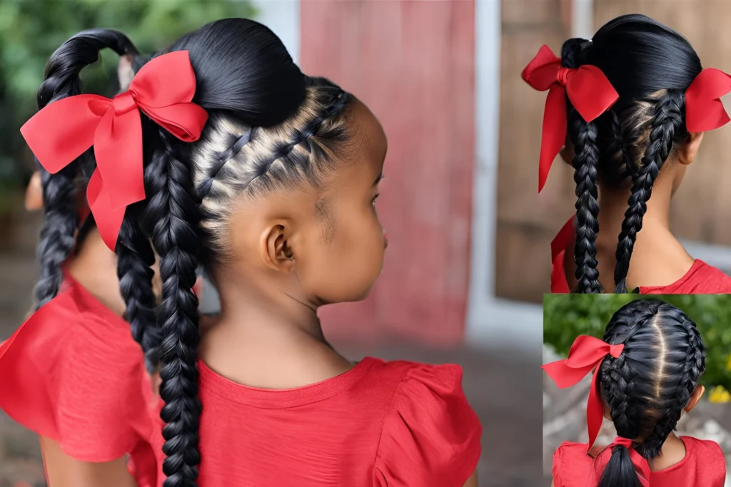 Braided Ponytail with Ribbons