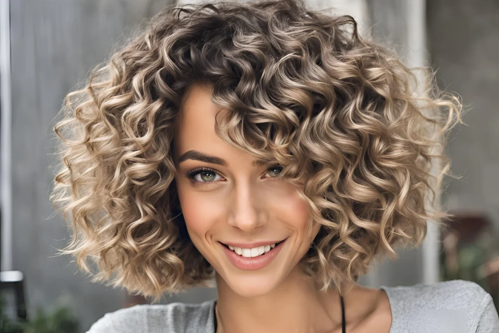 Brushed-Out Bob with Curly Fringe