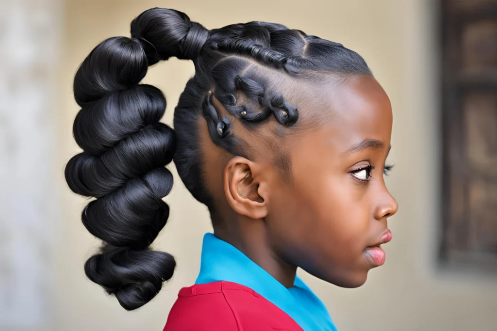 Bubble Ponytail for Black Kids