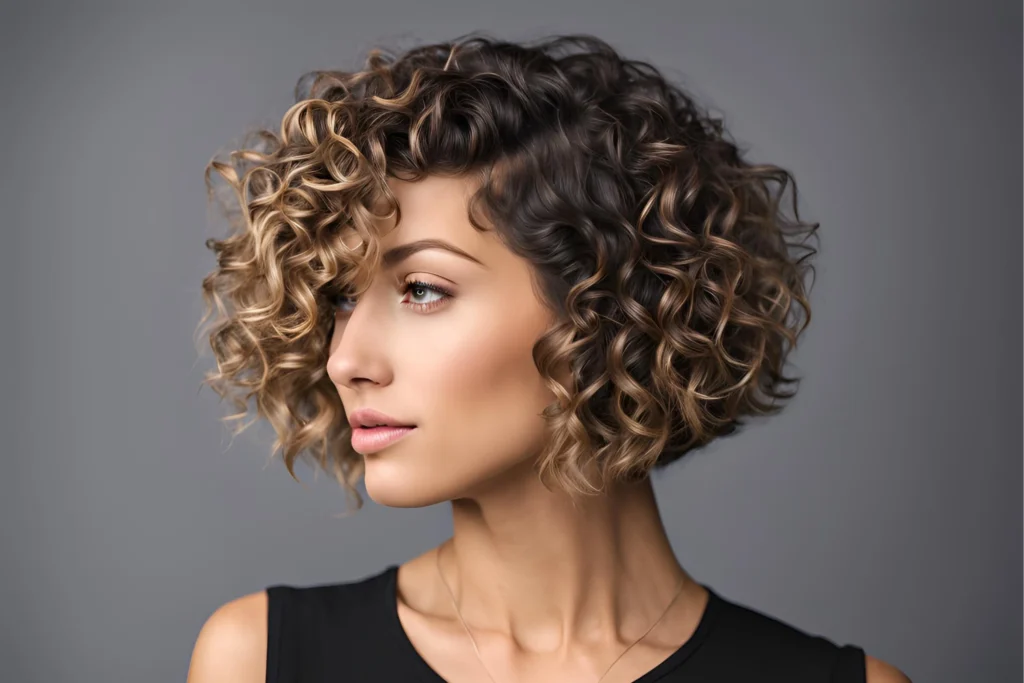 Curly Bob with Natural Undercut