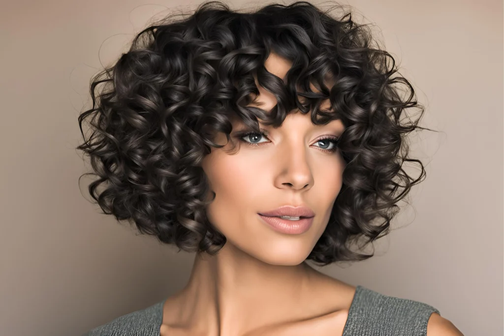 Curly Bob with Tapered Ends