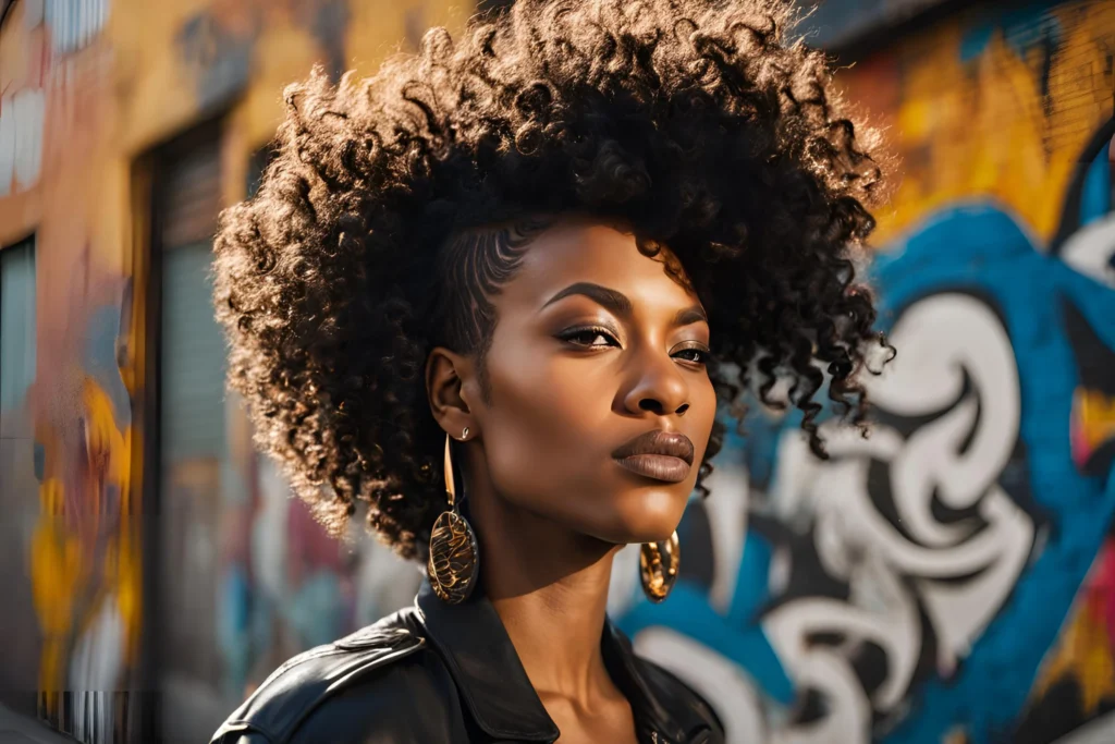 Curly Mohawk for Black Women