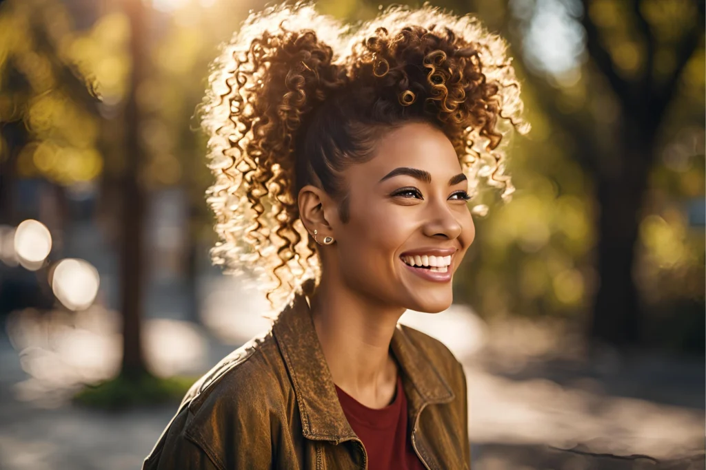 Curly Ponytail with Undercut