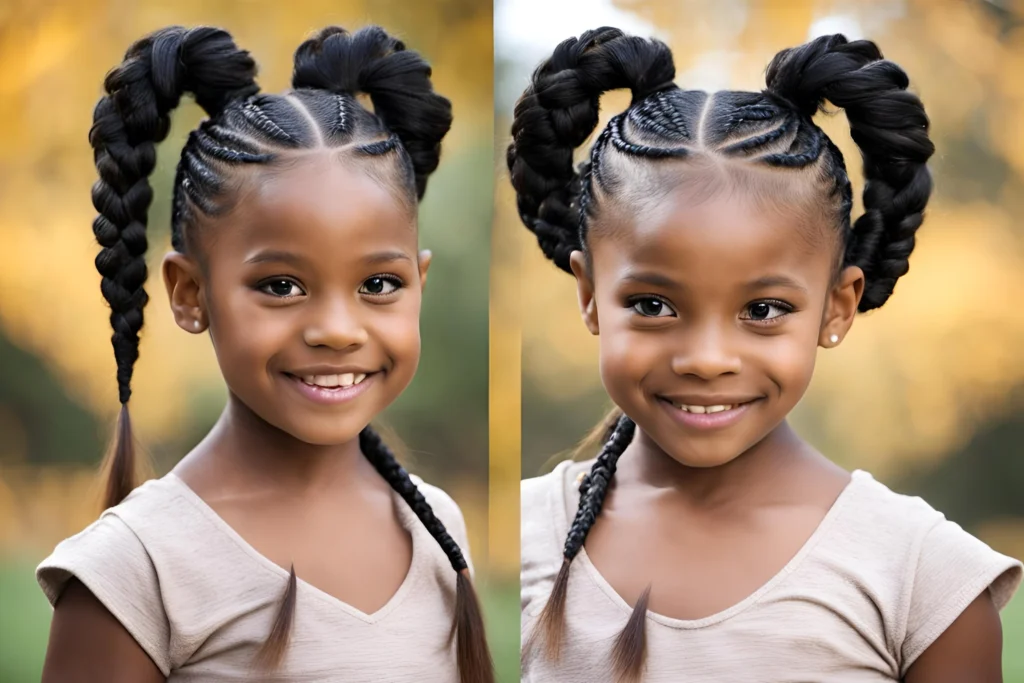 Double Ponytail with Braids