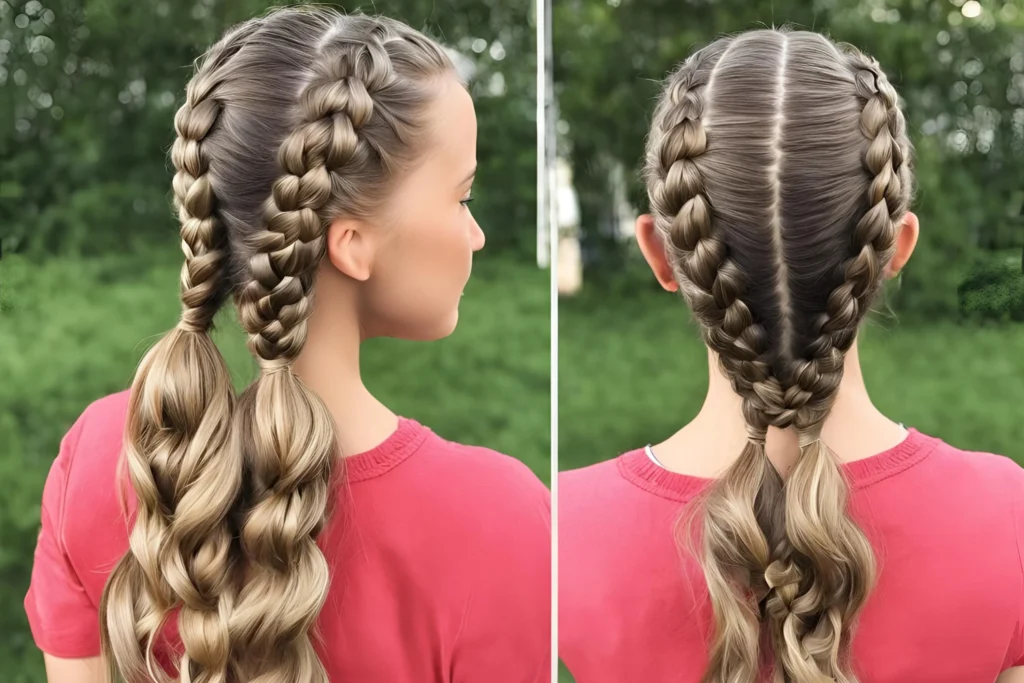 Dutch Braid Pigtails