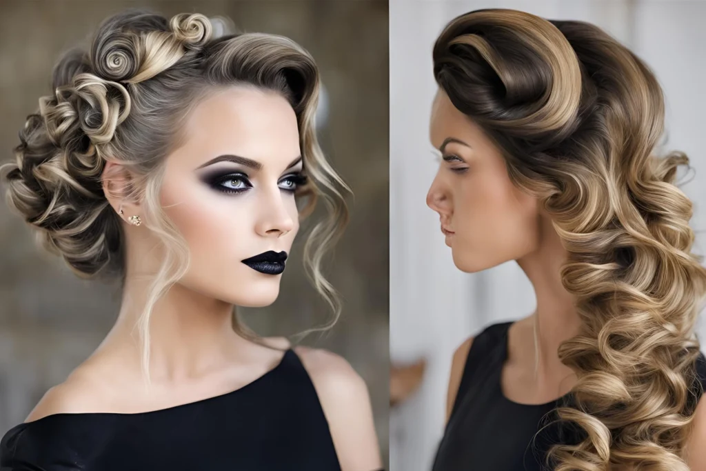 Elegant Halloween Hairstyles for Wavy Hair