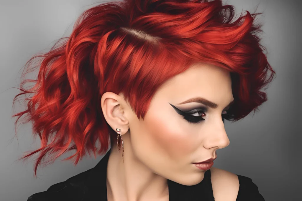 Fiery Red Pixie Cut