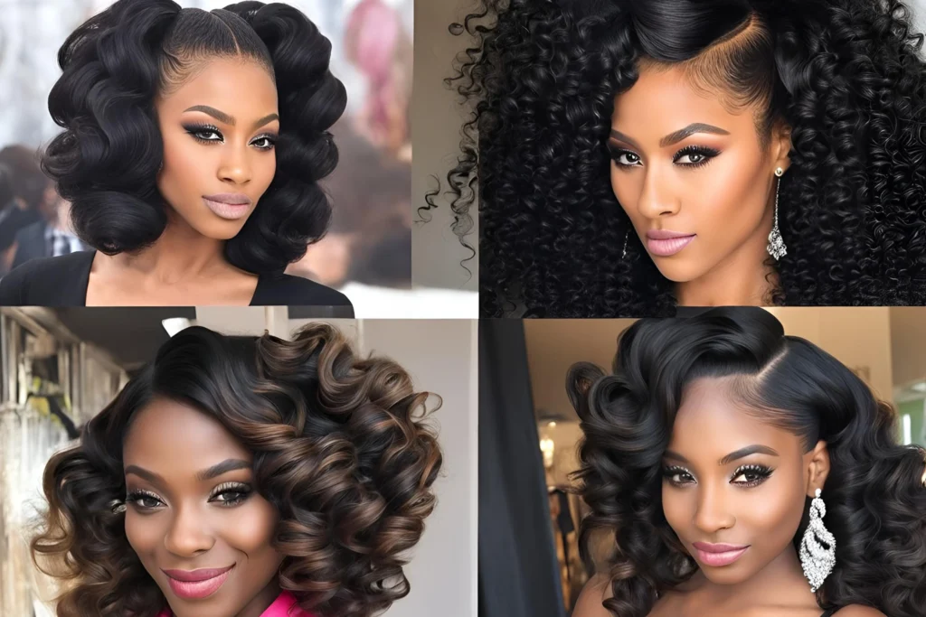 Glam Prom Hairstyles for Black Girls with Weaves