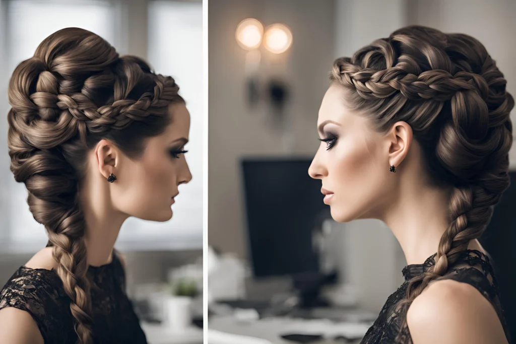 Gothic Braided Updo for a Touch of Drama