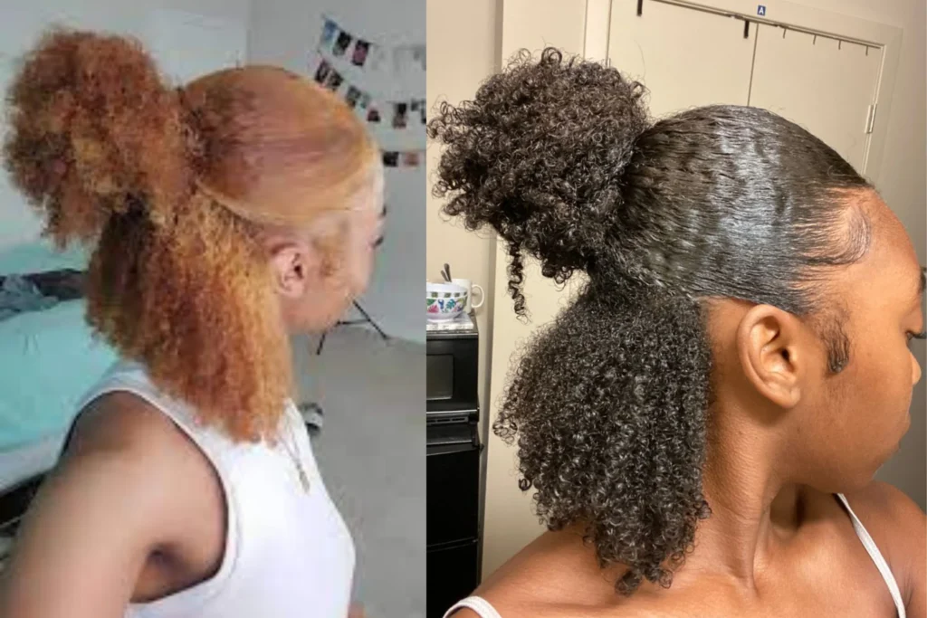 Half-Up, Half-Down Curly Style for Black Women