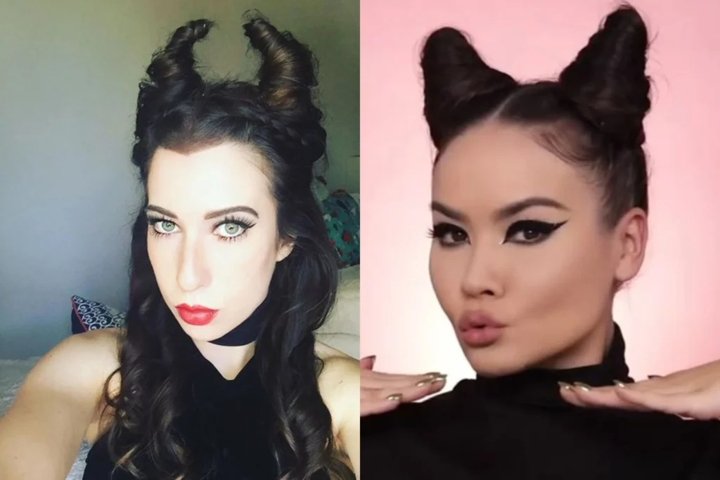 Maleficent Horns on Short Hair