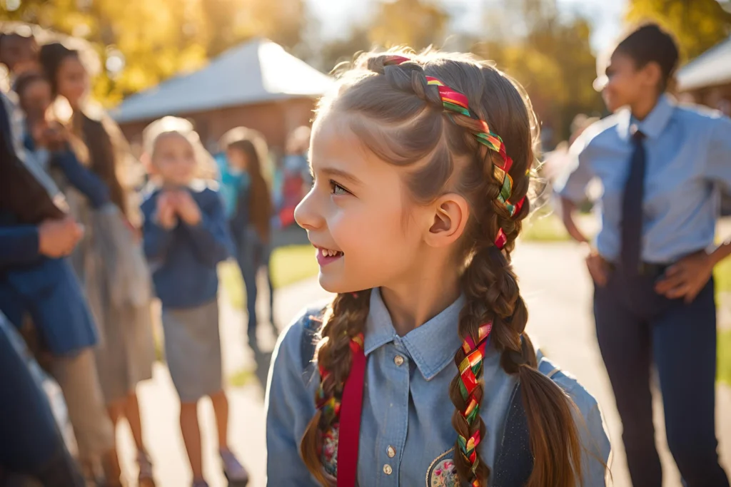 Holiday festive Hairstyles for kids