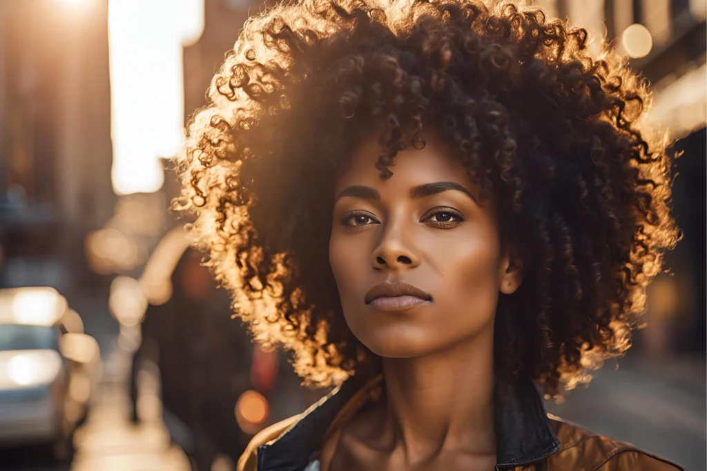 Layered Curly Afro