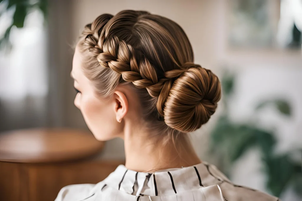 Low Braided Bun for girls