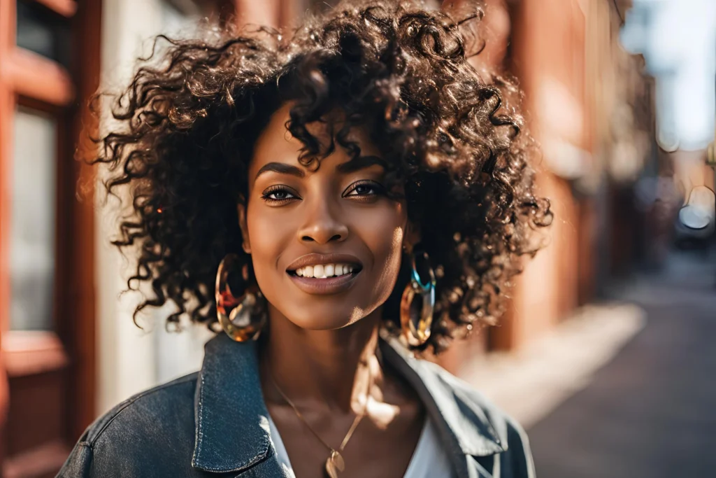 Messy Curly Bob for Black Women