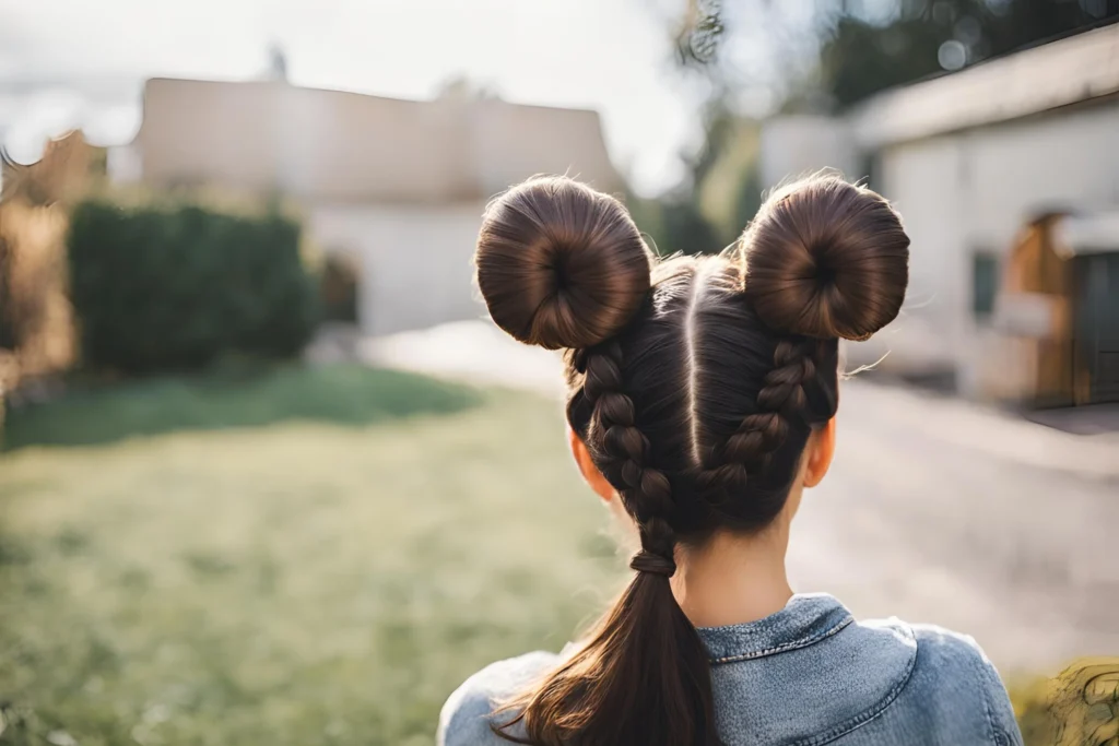 Mouse Bun Ears hairstyle for girls