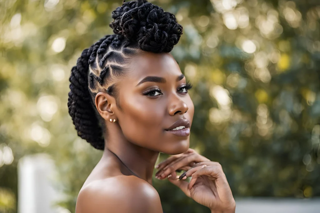 Passion Twists with a Half-Up, Half-Down Style for Black Girls