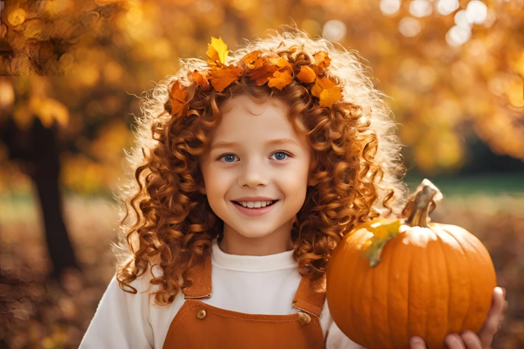 Pumpkin Spice Curls for kids