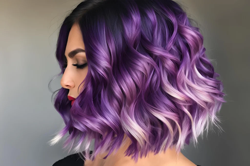 Purple Ombre Bob Mysterious and Magical