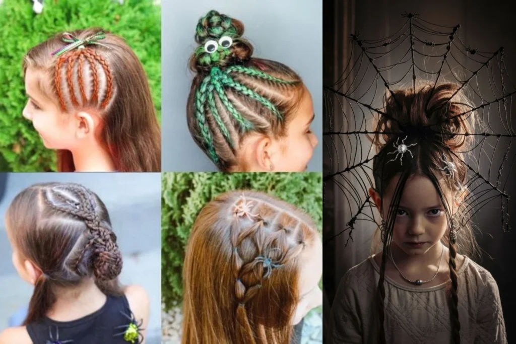 Spider Web Hairdo for Kids