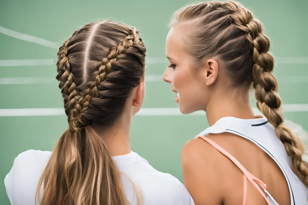 Tennis Double Dutch Braids for Support and Style for girls