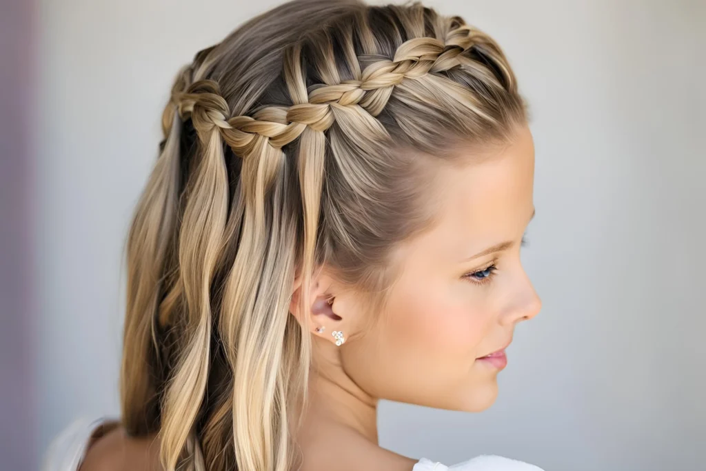 Trendy Waterfall Braid for girls