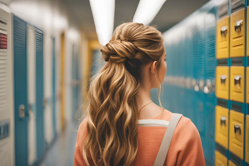 Twisted Half-Updo for girls