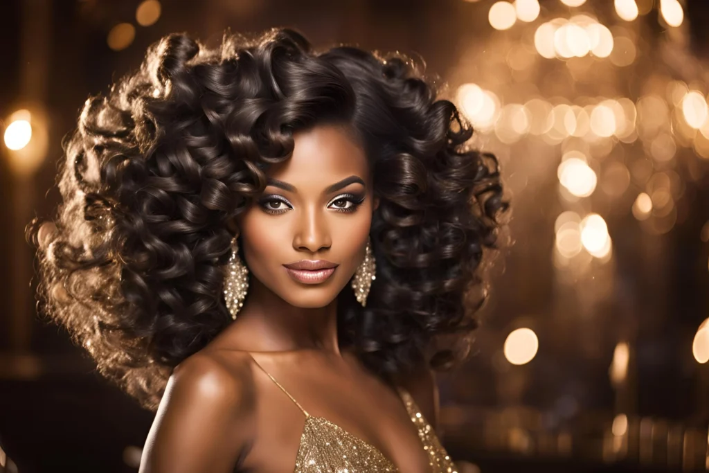 Voluminous Hollywood Waves for Black Girls