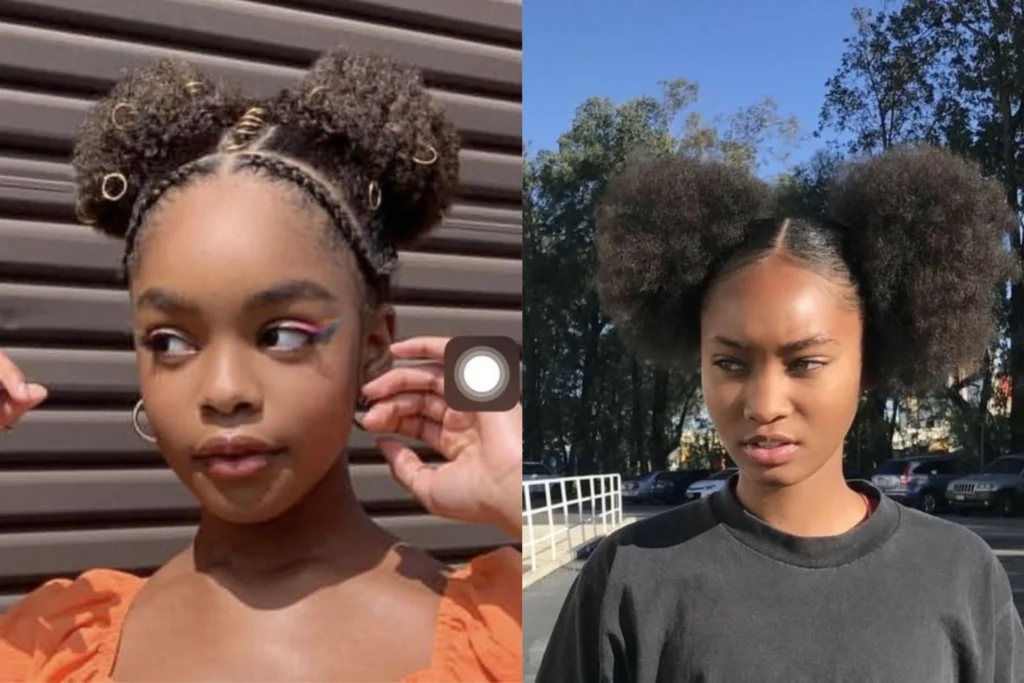 Afro Puffs Hairstyle for Black Girls 