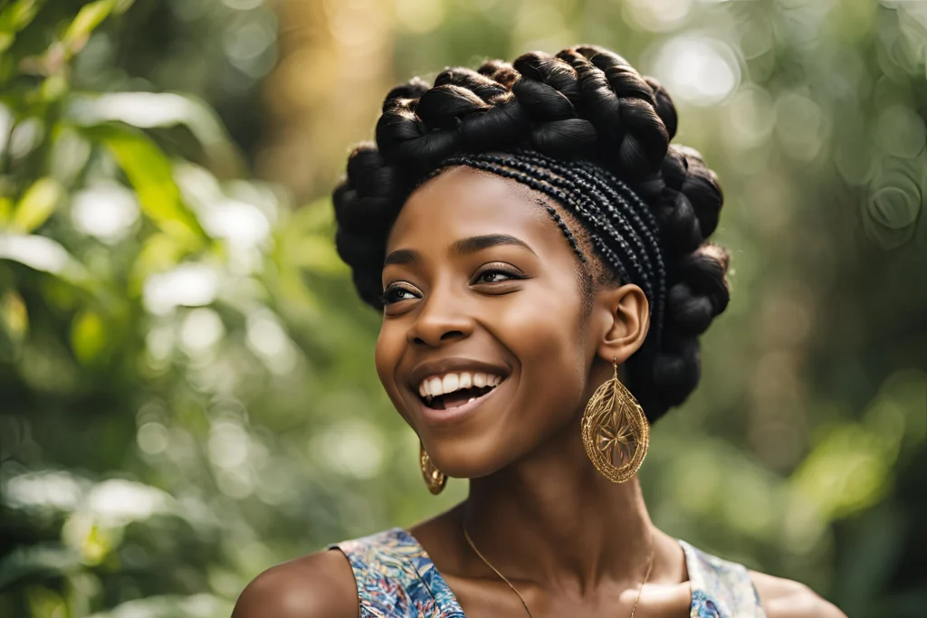 Braided Crown for black girl